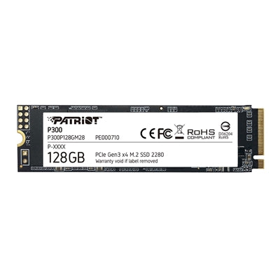 Patriot P300 128GB M.2 NVMe SSD PCIe Gen3 x4 - Phison S11 Patriot P300 128GB M.2 NVMe SSD PCIe Gen3 x4 - Phison S11